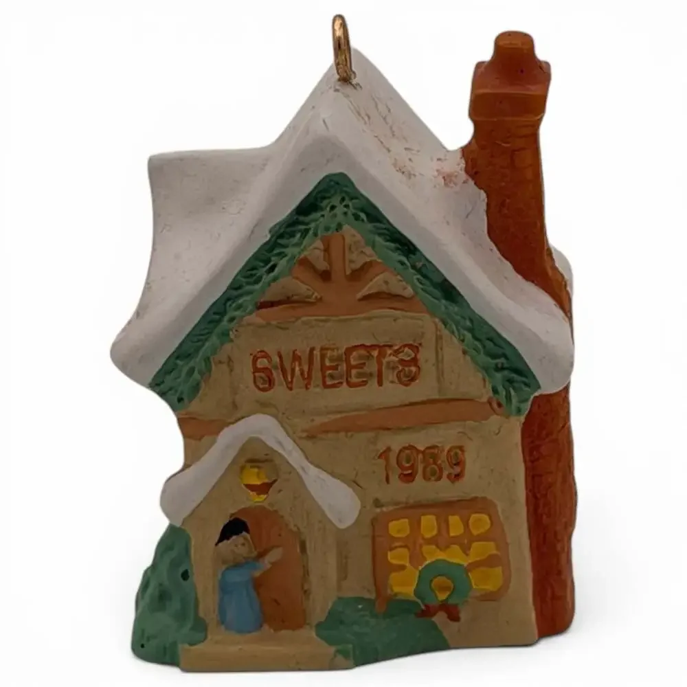 Hallmark 1989 Old English Village Series 2nd Miniature Sweet Shop Ornament